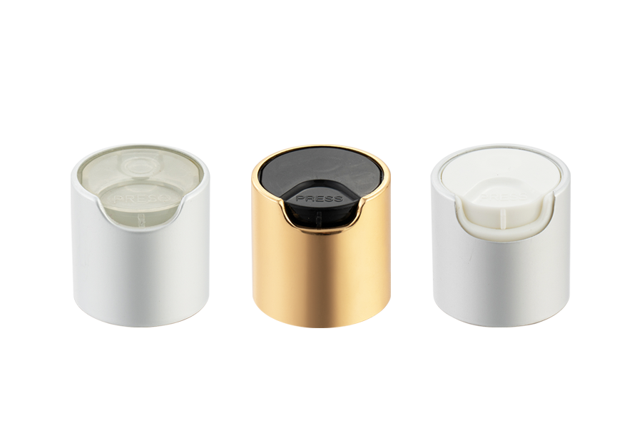 Label Aluminium Aluminium-Plastic 24/410 cakera atas cakera, tekan topi atas, topi akhbar cakera untuk botol losyen